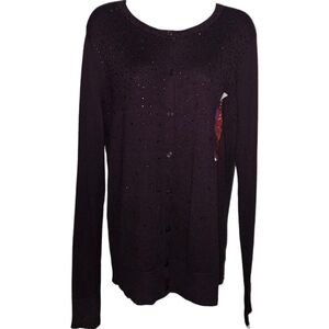 NWT Merona Rhinestone Button Up Long Sleeve Cardigan